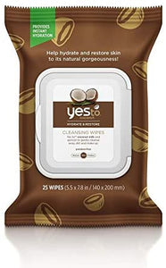 Yes To Brand Coconut Face & Hand Cleansing Wipes (25 Wipes) 臉和手部清潔濕巾, 椰子香味
